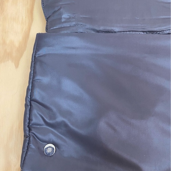 Caraa X Athleta Puffer Grey Satin Lightweight Crossbody Bag - Picture 2 of 12